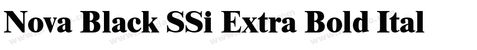 Nova Black SSi Extra Bold Italic字体转换